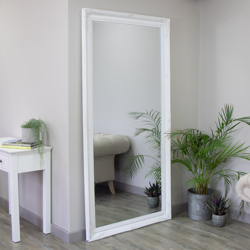 Extra, Extra Large Ornate White Wall / Floor / Leaner Full Length
