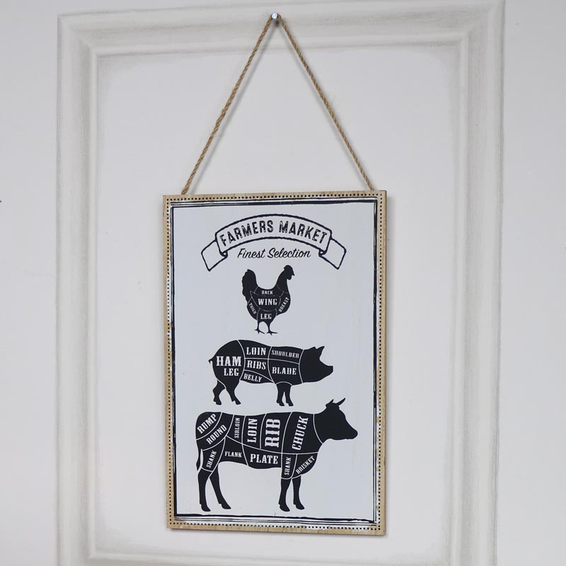 Farmers Market Wooden Wall Plaque