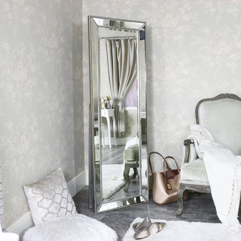 Floor Standing Bevelled Pewter Cheval Mirror Floor Standing Bevelled Pewter Cheval, Floor Standing Mirrors The Range