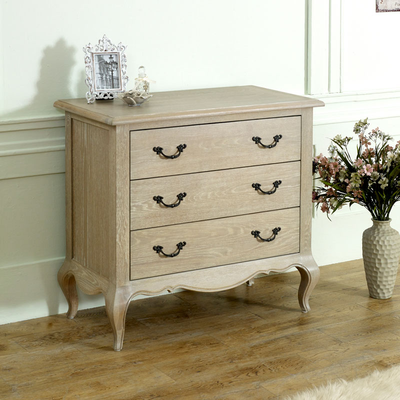 French Style 3 Drawer Chest of Drawers - Brigitte Range SECOND 7088 