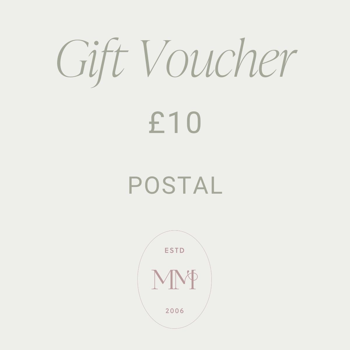 Gift Voucher £10.00 : POSTAL