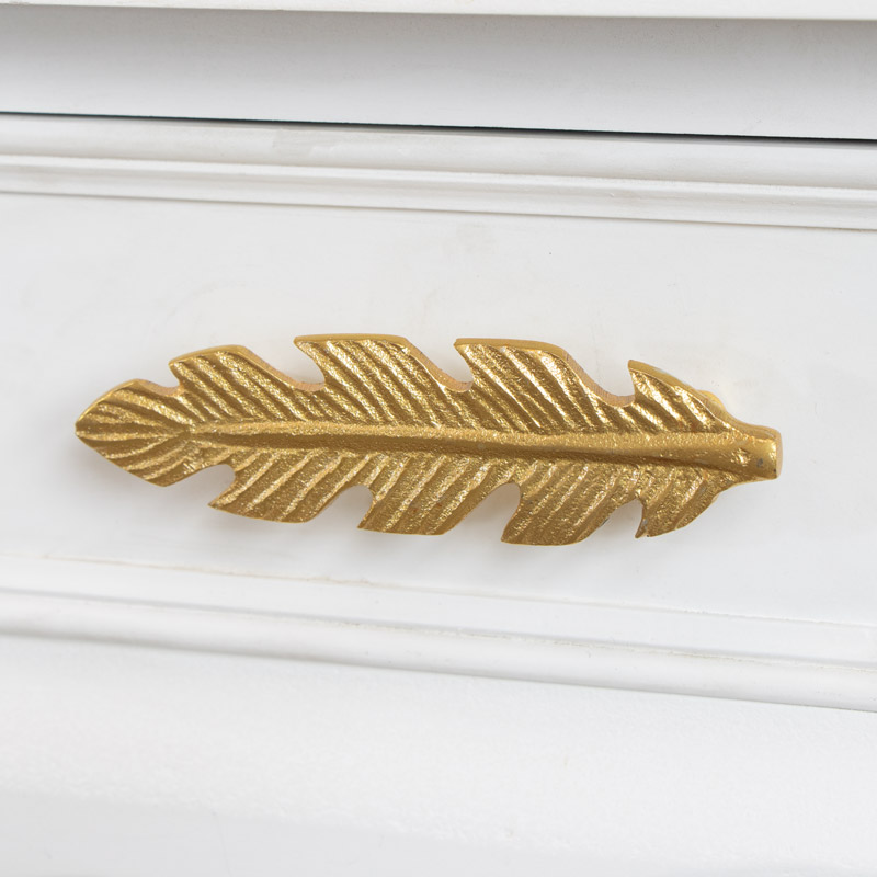 Gold Feather Drawer Knob