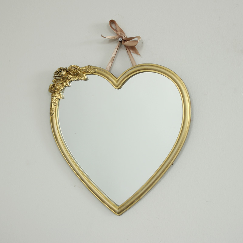 Gold Heart Wall Mirror