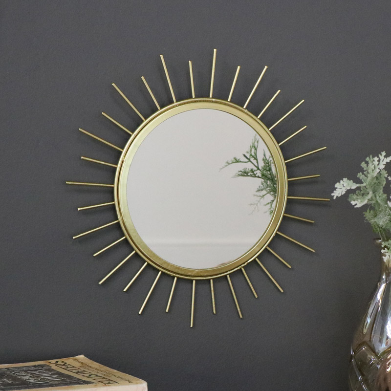 Gold Sunburst Wall Mirror - Melody Maison®