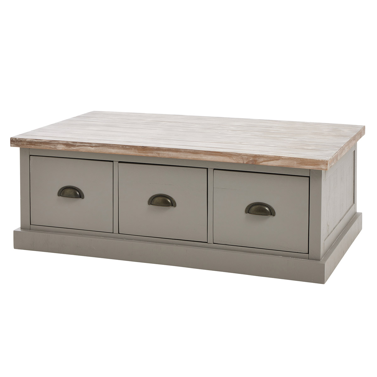 Grey Coffee Table with Drawer Storage - Oxbridge Range