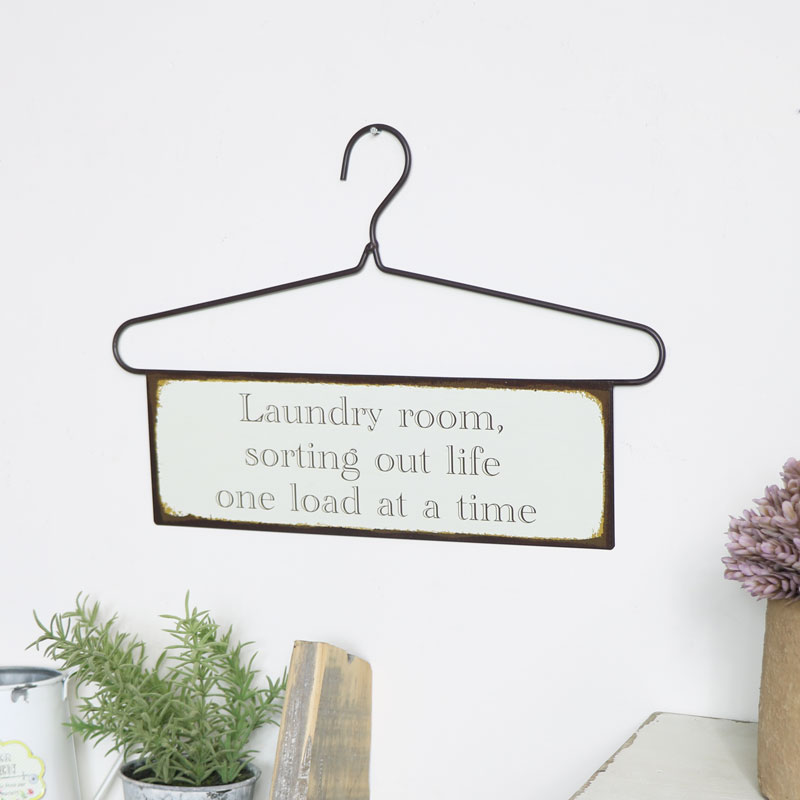 Hanger Wall Plaque - ‘Laundry room…’