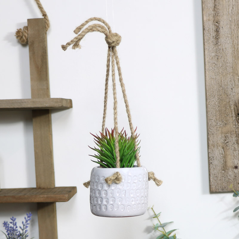 Hanging White Planter Pot 