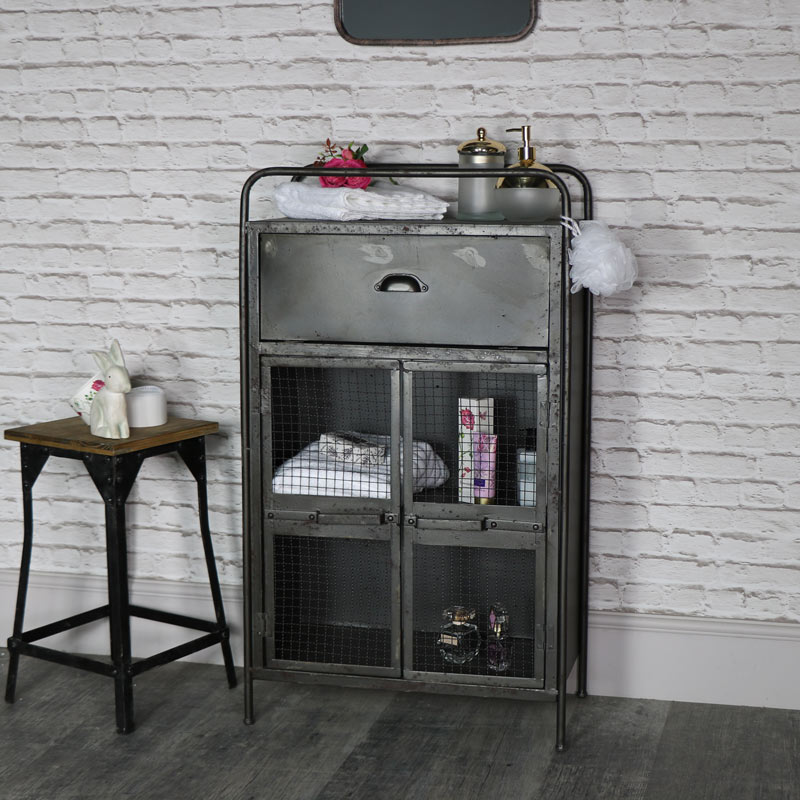 Industrial Mesh Fronted Storage Cabinet