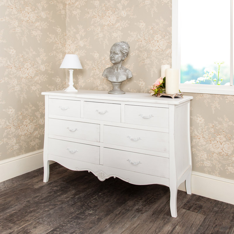 Large White Chest of Drawers - Jolie Range