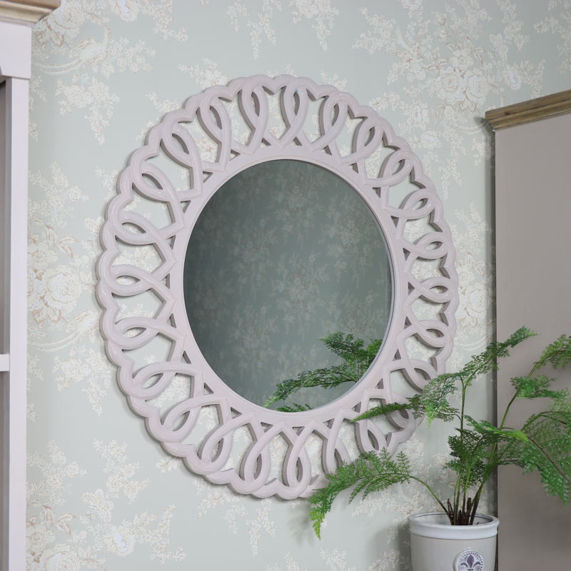 Large Entwined Hearts Wall Mirror 90cm x 90cm