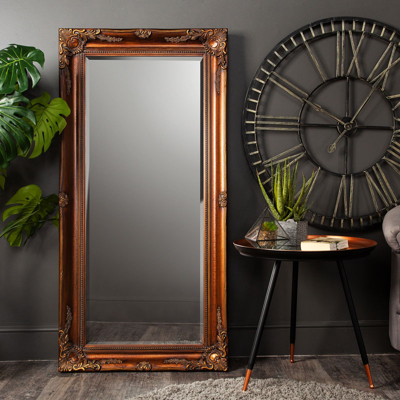 Large Antique Gold Distressed Mirror 158cm X 79cm Antique Gold Distressed Mirror 158cm, Gold Antique Mirror Large
