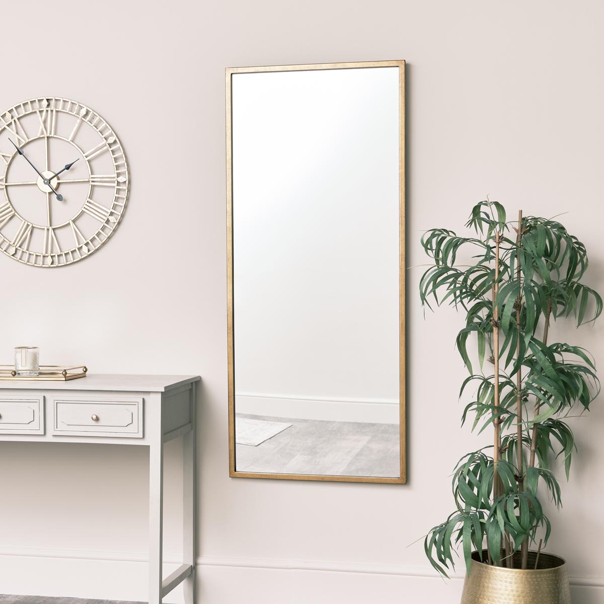 Large Gold Rectangle Mirror 60cm X 140cm, Large Rectangular Wall Mirror Uk