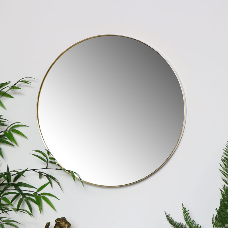 Large Gold Wall Mirror 51cm X, Large Round Gold Wall Mirror Uk