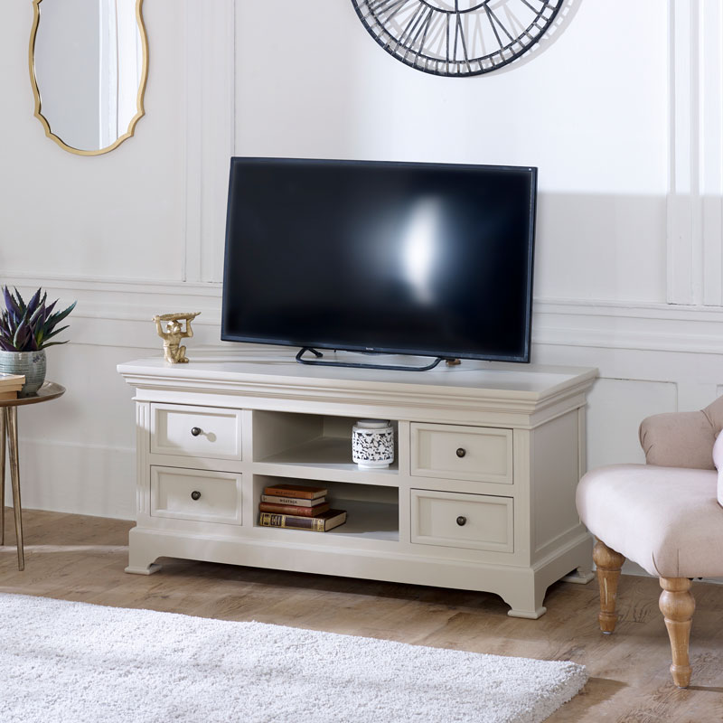 Large Grey Tv Media Cabinet Daventry, Does A Mirror Have To Be Centered Over Dressers In Singapore