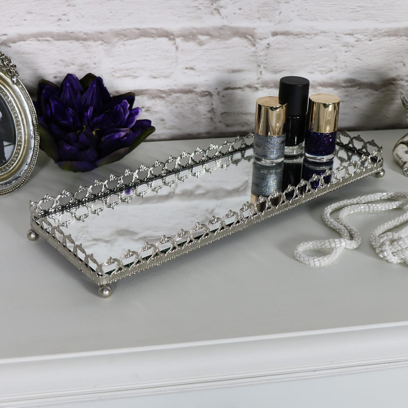Large Mirrored Display Tray