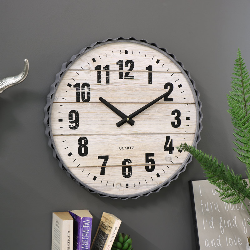 Large Retro Style Wall Clock