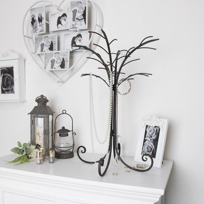 Large Rustic Metal Jewellery Holder Display Stand 