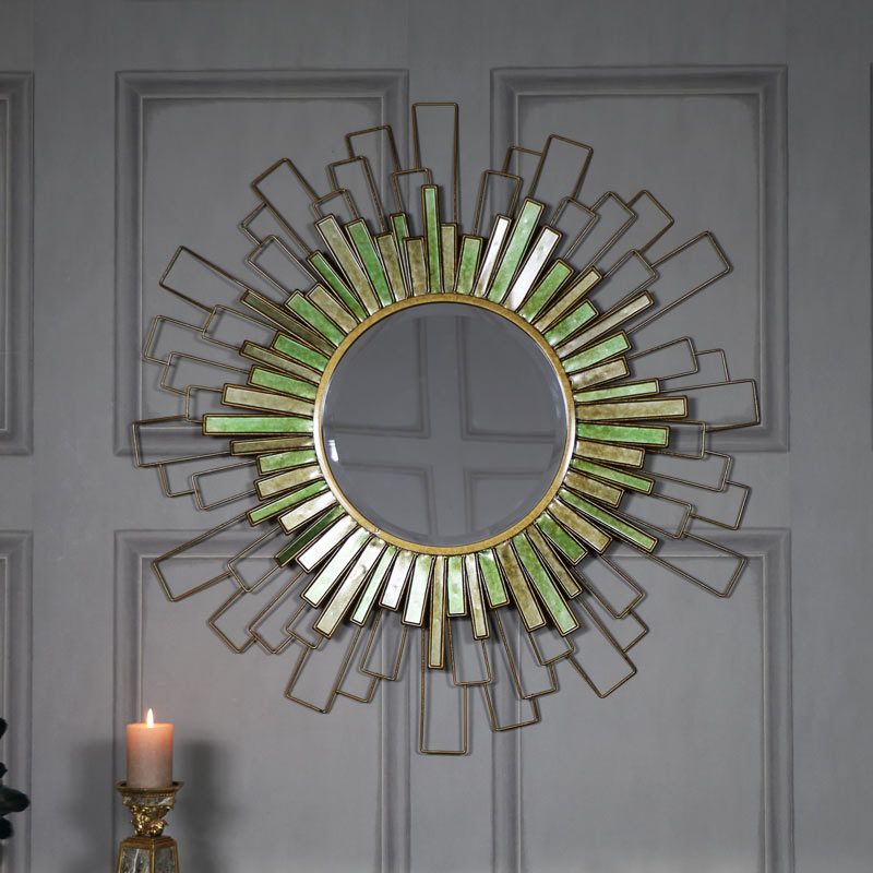 Large Sunburst Bevelled Wall Mirror 90cm X Large Sunburst Bevelled Wall Mirror, Large Sun Mirror Gold