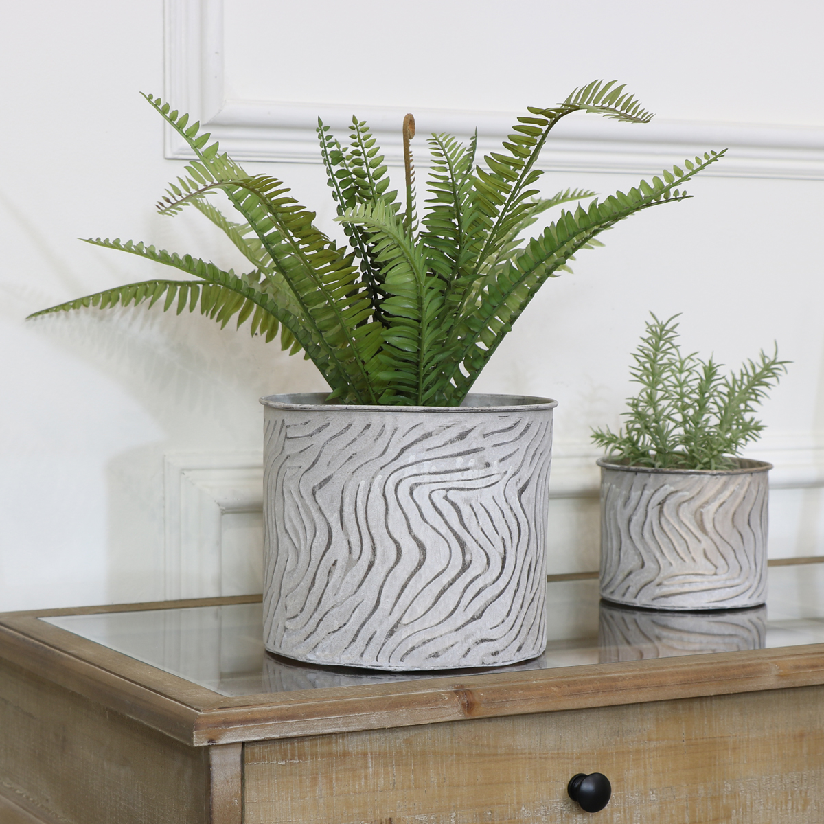Large Zebra Print Plant Pot