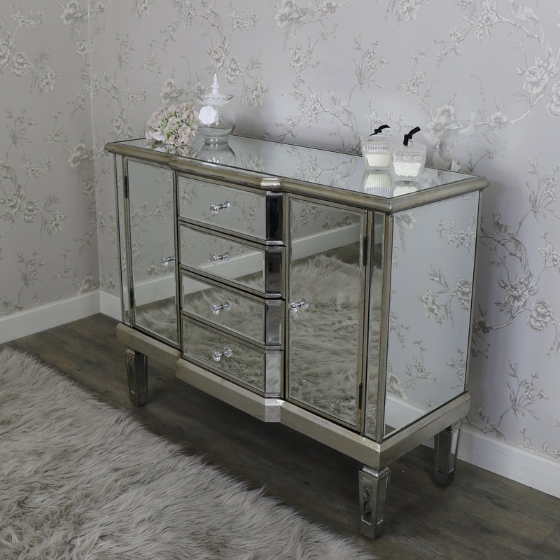 Mirrored Classique Range - Large Sideboard XXX DAMAGED SECONDS ITEM 8980 XXX