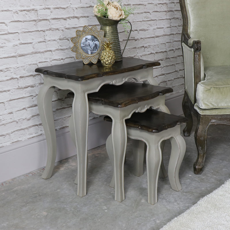 Nest of 3 Tables Vintage Grey - Leadbury Range