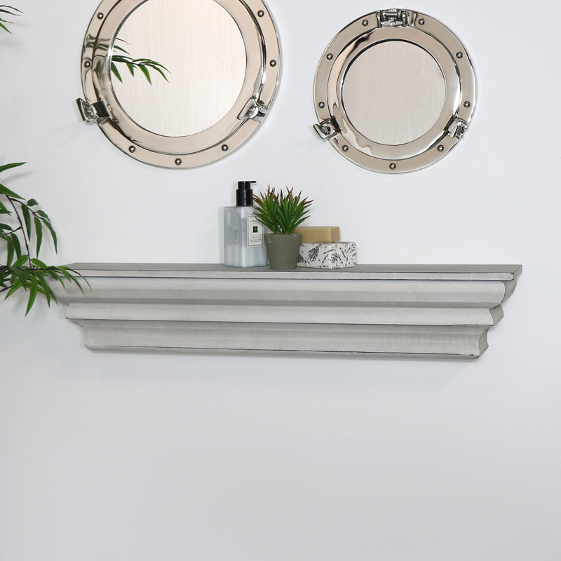 Grey Wooden Wall Shelf Floating Mantel Shelving Diusplay Shelves - Grey Wall Shelves Uk Grey Wooden Wall Shelf Floating Mantel Shelving Diusplay Shelves - Grey Wall Shelves Uk