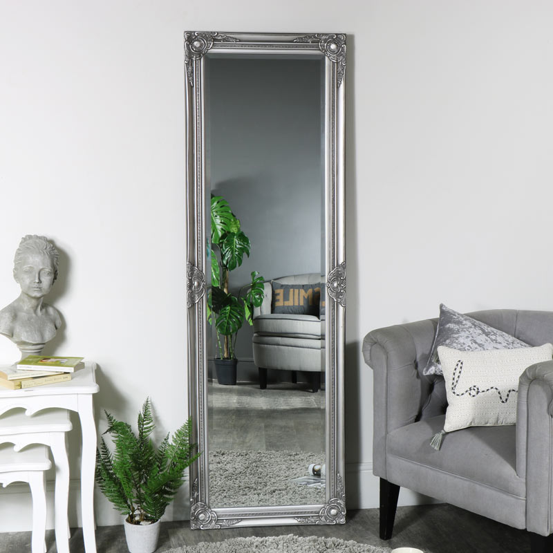 Details About Tall Slim Floor Leaner Wall Mounted Mirror Vintage French Living Room Bedroom