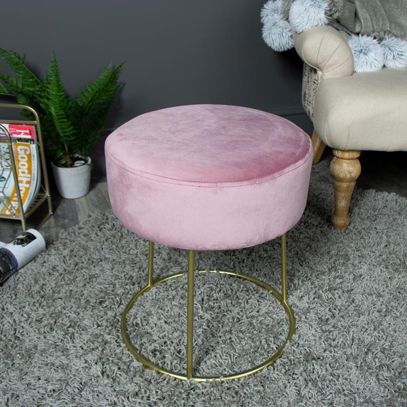 Pink and rose gold stool online