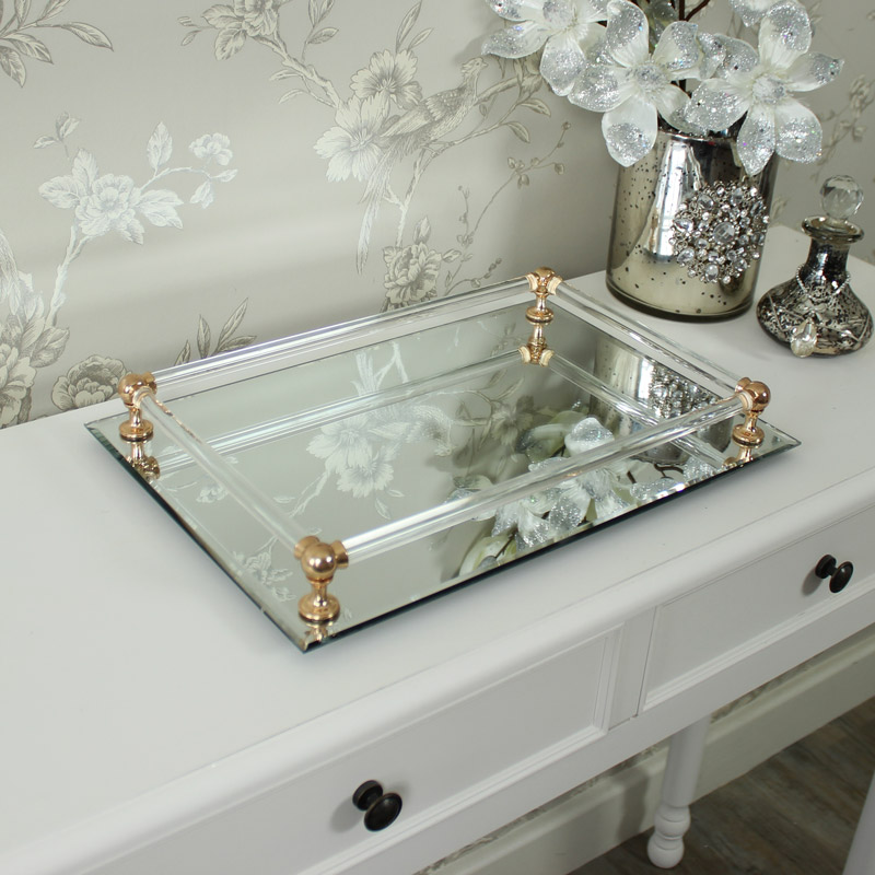 Gold Mirrored Display Tray