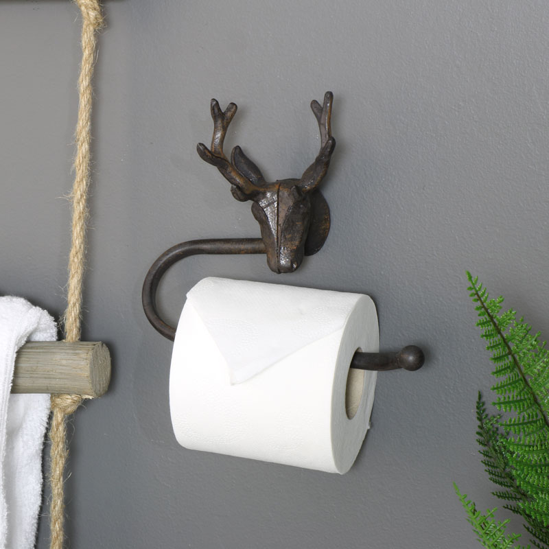 Rustic Metal Stag Head Bathroom Toilet Roll Tissue Paper Holder Vintage Decor - Toilet Paper Tissue Bathroom Holder Rustic Metal Stag Head Bathroom Toilet Roll Tissue Paper Holder Vintage Decor - Toilet Paper Tissue Bathroom Holder