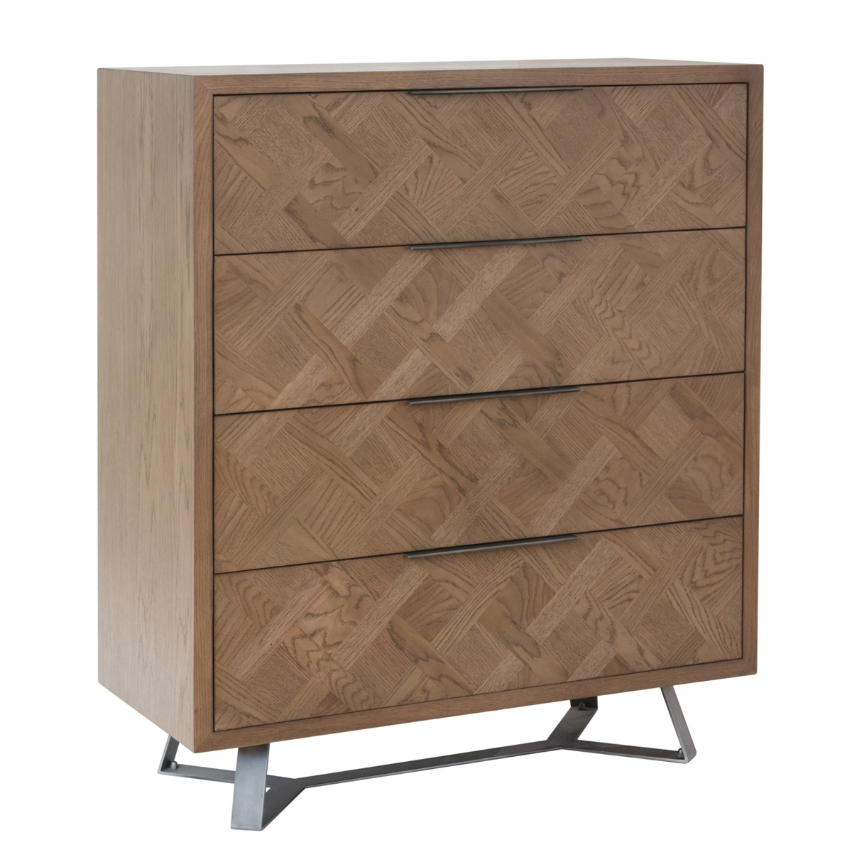 Rustic Wood 4 Drawer Chest of Drawers - Foxton Range