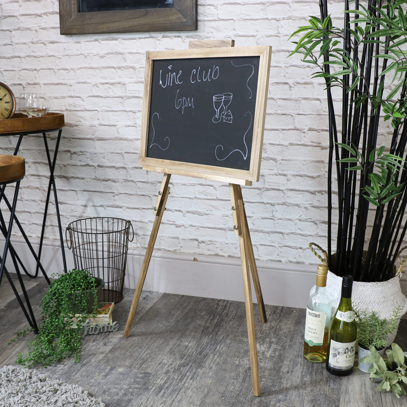 Rustic Wooden Adjustable Easel Chalkboard