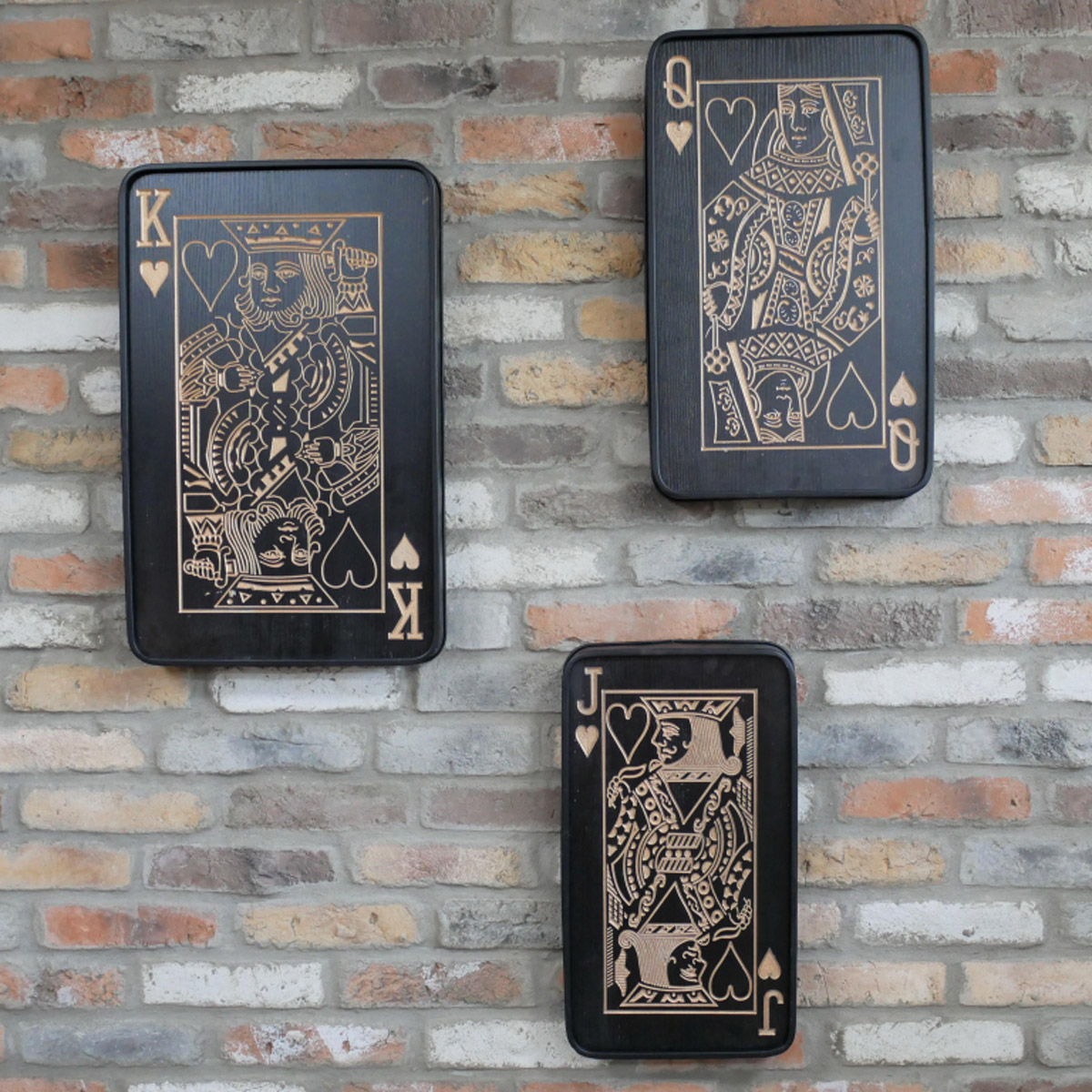 Set of 3 Playing Cards Wall Art