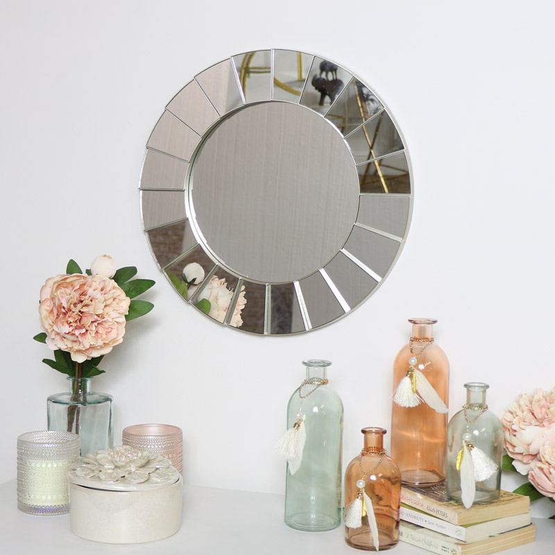 Melody Maison Silver Sunburst Wall Mirror