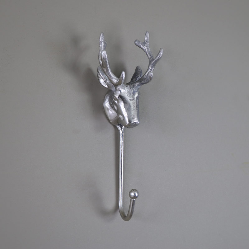 Silver Metal Stag Hook