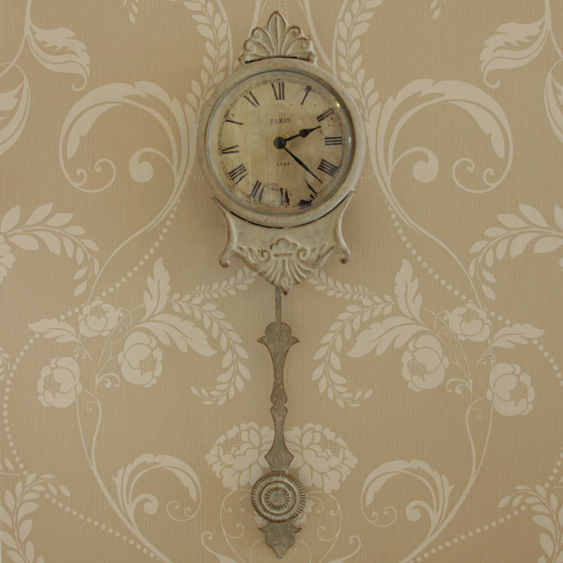 Cream Pendulum Wall Clock