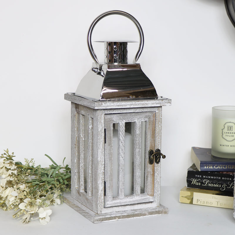 Rustic Wooden Candle Lantern