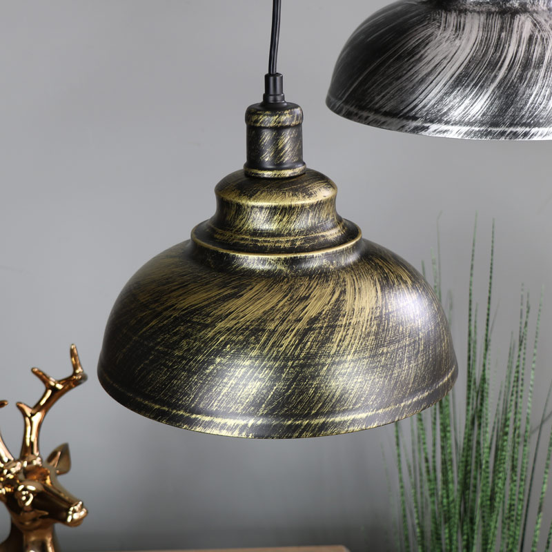 Stylish Industrial Gold Dome Ceiling Pendant Light