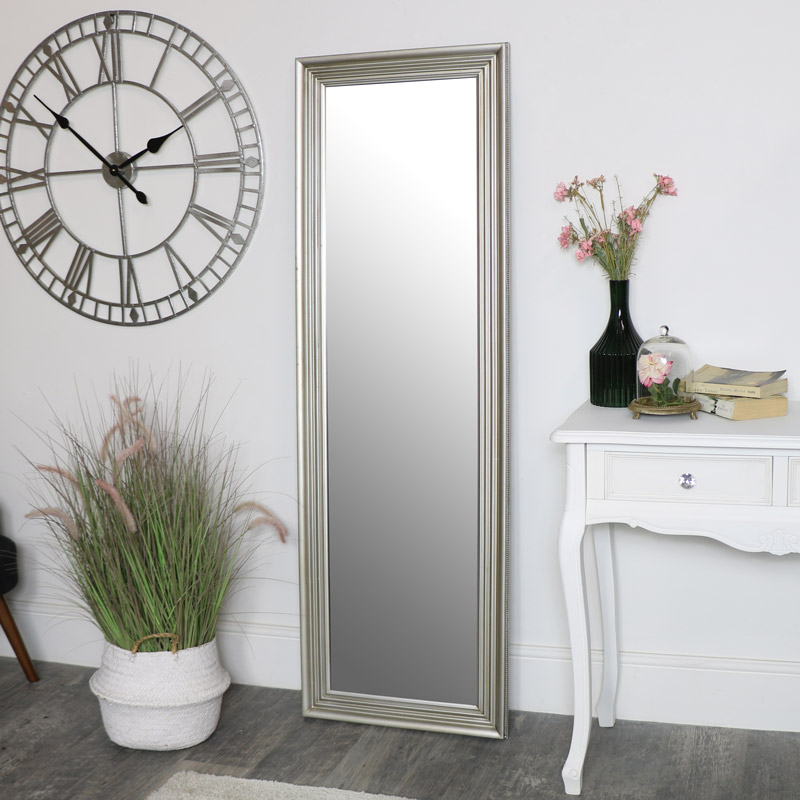 Tall Champagne Full Length Mirror 52 X 160cm Tall Champagne Full Length Mirror 52 X, Lean To Mirrors Uk