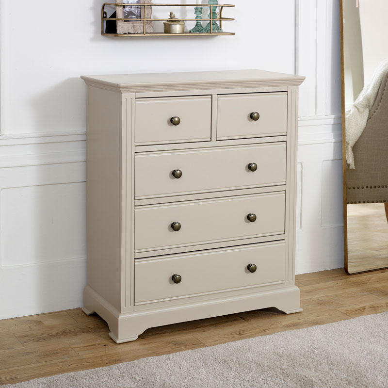 Taupe-Grey Chest of Drawers - Davenport Taupe-Grey Range