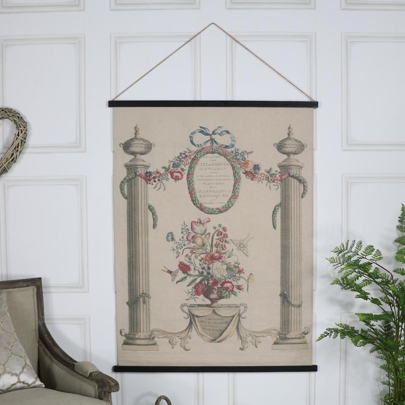 Vintage Floral Hanging Wall Art