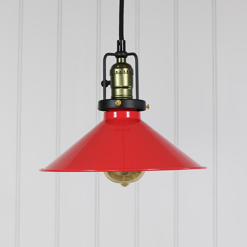 Vintage Red Loft Style Ceiling Light