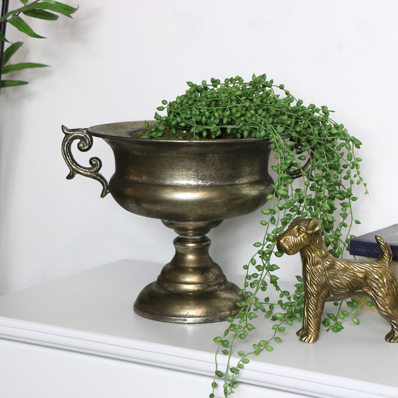 Vintage brass look Urn