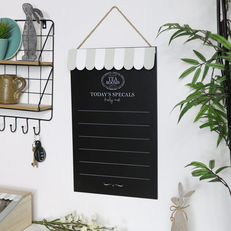 Wall Mounted Chalk Board - Tea Rooms