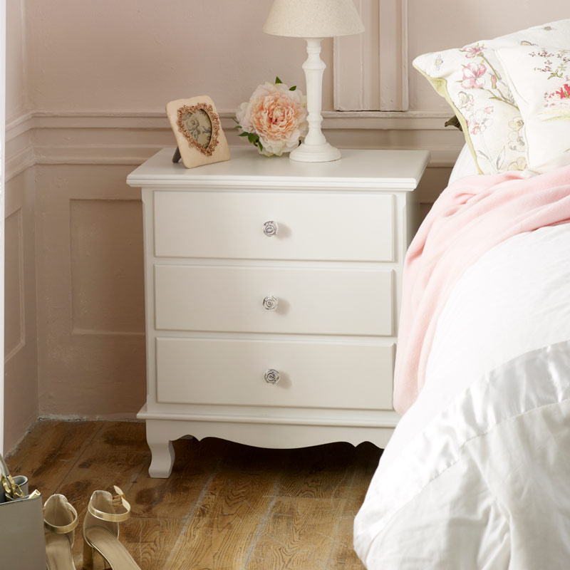White 3 Drawer Chest of Drawers - Lila Range DAMAGED SECOND 9586
