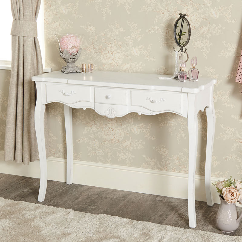 White 3 Drawer Dressing Table - Jolie Range