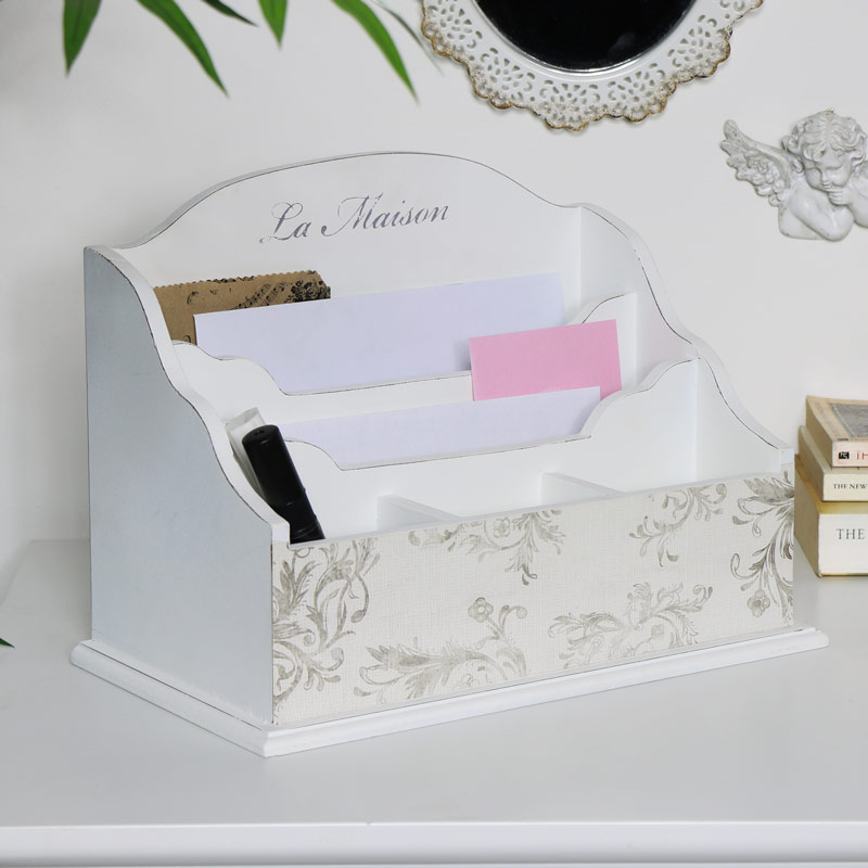 White Desk Organiser