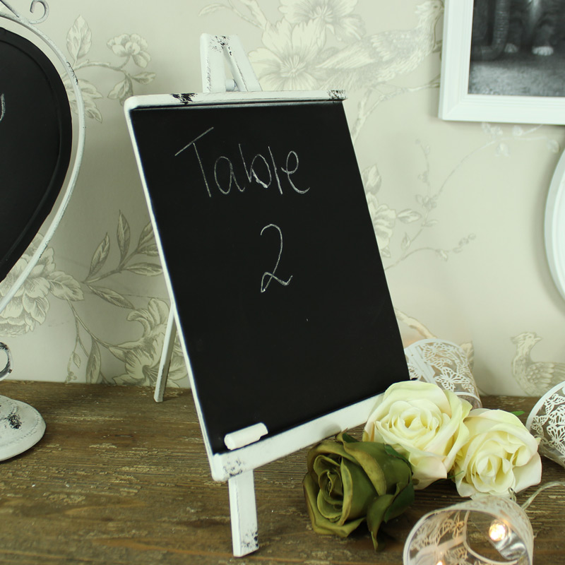 White Metal Easel Stand Chalk Board