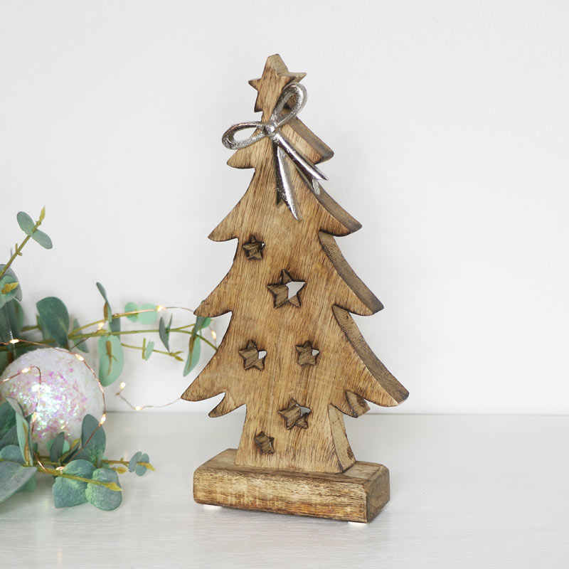 Wooden Cut Out Christmas Tree Ornament 