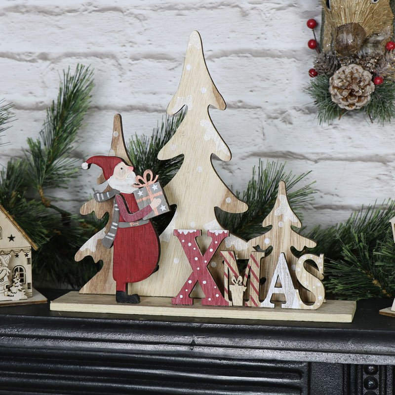 Wooden Xmas Freestanding Sign